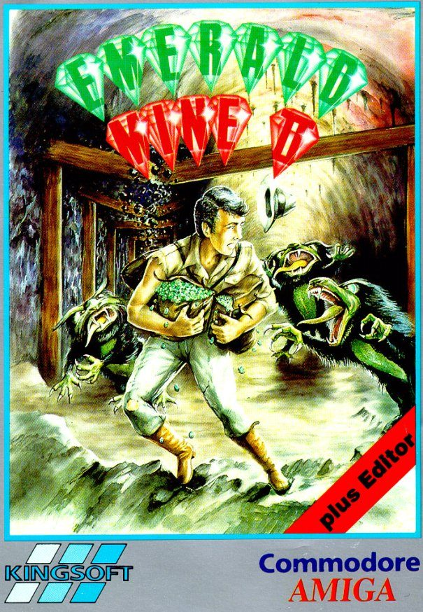 Emerald Mine II box art for Amiga
